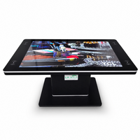 Mesa de Juego con Pantalla Táctil de 55 Pulgadas, Luz LED Ambiental, Aceptador de Monedas, Carga Inalámbrica, Táctil Capacitivo para Museo de Juegos