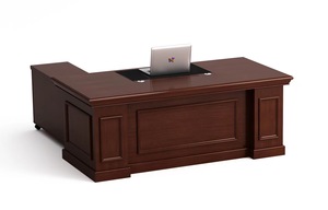 Classe in legno capo tavolo da ufficio ufficio di lusso executive scrivania con armadio per le ditte di contabilità - Product Image 5