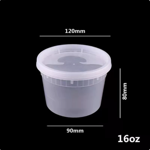 Vasos Desechables de Plástico PP para Sopa, Cajas de Almacenamiento Aptas para Microondas con Técnica de Inyección, Ideales para <span class=keywords><strong>Entrega</strong></span> de Comida y Comida para Llevar - Product Image 1