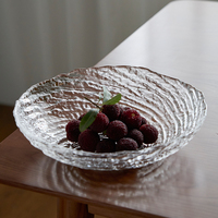 Nouvelle Assiette à Fruits de Luxe Rétro en Verre Cristal Faite à la Main avec Support pour Table Basse de Salon Usage Domestique – Lot de 6 Pièces