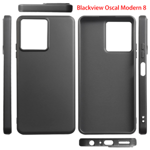 Funda de teléfono de TPU a prueba de golpes para <span class=keywords><strong>Blackview</strong></span> Color 8 Wave 8 6C Shark 9 8 5G, funda negra mate de silicona suave para teléfono móvil - Product Image 2