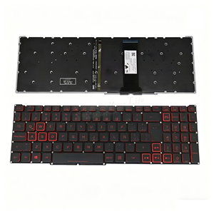 แป้นพิมพ์เรืองแสง LA French AZERTY สำหรับ <span class=keywords><strong>Acer</strong></span> <span class=keywords><strong>Nitro</strong></span> 5 AN515 54 557H <span class=keywords><strong>AN517</strong></span> AN715-51 แป้นพิมพ์ภาษาละตินสเปน SP ES สีแดง LG5P-N90BRL - Product Image 4