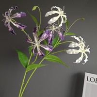 Künstliche Blumen für Hochzeiten Silikon Realistische Gloriosa Flammen-Lilie Künstliche Blumen für Heim Hotel Hochzeit Landschaftsdekoration Großhandel