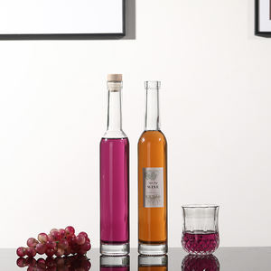 Venta caliente 400ml Slim Tall Botellas de vidrio al por mayor para Vodka <span class=keywords><strong>Gin</strong></span> Whisky de grano puro y corcho de chocolate incluido - Product Image 2