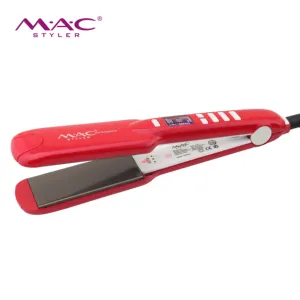 MAC Styler 450F Céramique Fer Plat Large Plaque LCD MCH Planchas De Cabello Professionnel Rouge Lisseur Cheveux