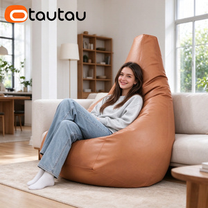 OTAUTAU Copertura per <span class=keywords><strong>Pouf</strong></span> in <span class=keywords><strong>Ecopelle</strong></span> per Bambini e Adulti, Modello DD172, Senza Imbottitura, da Acquistare Separatamente - Product Image 5