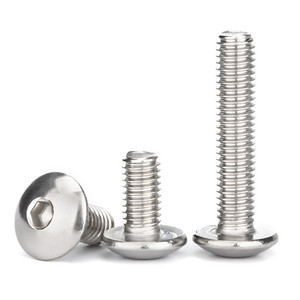 Tornillos Allen de Acero Inoxidable de Alta Calidad M2 M3 M4 M5 M6 con Cabeza de Champiñón, Tornillos de Cabeza Hexagonal Plana - Product Image 3