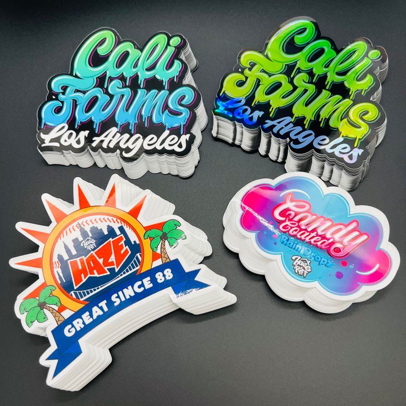 Custom High Quality Printing Waterproof PVC Vinyl Custom Stickers Adhesive Label Logo Design UV Proof Die Cut Sticker