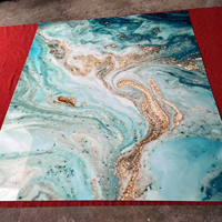 Feuille uv en marbre de haute brillance 1220x2440mm, rouleau de PVC pour décoration de la maison