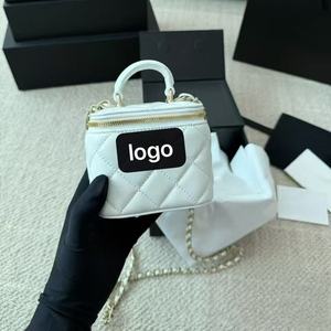 Bolso tipo caja con diseño acolchado, hebilla de metal ajustable, bolso de hombro y bandolera de cuero genuino para mujer - Product Image 5