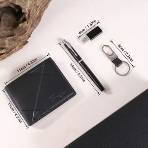 Set <span class=keywords><strong>Regalo</strong></span> Aziendale Creativo: Portachiavi Auto in Pelle, Portafoglio e Penna Signature M3524 - <span class=keywords><strong>Regalo</strong></span> Multiuso per il Fidanzato di <span class=keywords><strong>Papà</strong></span> - Product Image 2