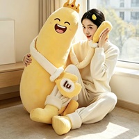 Mango King Coussin de sommeil apaisant en coton PP, forme d'aubergine, pour adultes et femmes enceintes, avec peluche longue détachable