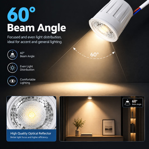 9W ดาวน์ไลท์ LED โมดูลพลาสติกหุ้มอลูมิเนียม AC 230V 950-1000LM หรี่แสงได้ ไม่กระพริบ 60 องศา 15 ชิ้น SMD 2835 9W หรี่แสงได้ LE - Product Image 3