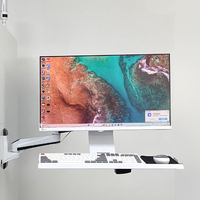 Support d'écran publicitaire Meisonic FE199KBL-3-UF en alliage d'aluminium à 90 degrés pour usage en magasin, couleur blanc/argent