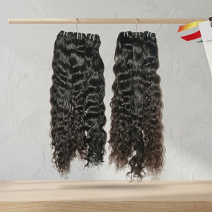 Extensiones de cabello indio de doble trama con cutícula alineada de proveedor al por mayor, cabello humano ondulado virgen de 8-36 pulgadas - Product Image 1