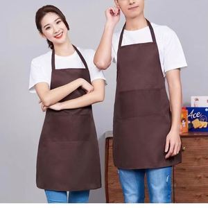 Tablier de couleur unie, tablier de chef professionnel résistant aux taches avec logo personnalisé, adapté aux restaurants, à la peinture et au barbecue. - Product Image 1
