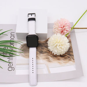 Bracelet de montre personnalisé en cuir Pu blanc de sublimation d'impression de transfert de chaleur pour <span class=keywords><strong>Apple</strong></span> <span class=keywords><strong>Watch</strong></span> 38 <span class=keywords><strong>40</strong></span> 41 42 44 45 <span class=keywords><strong>Mm</strong></span> I <span class=keywords><strong>Watch</strong></span> Series 9 <span class=keywords><strong>8</strong></span> 7 - Product Image 6