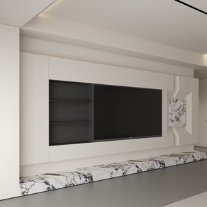 Meuble TV en bois moderne et écologique au design élégant pour hôtels et salons – Rangement multimédia et décoration - Product Image 2