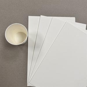Chất lượng cao 150-350 GSM đơn hoặc đôi <span class=keywords><strong>PE</strong></span> tráng cupstock <span class=keywords><strong>PE</strong></span> tráng giấy trong <span class=keywords><strong>Reel</strong></span> ream Dịch vụ tốt - Product Image 4