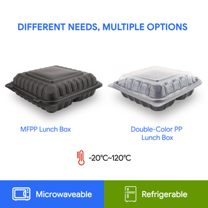 Biodegradable Customizable Food Container Microwave <b>Plastic</b> logo Printed Mfpp Clamshell <b>Lunch</b> <b>Box</b> Takeaway Food Packaging - Product Image 4