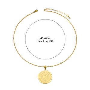 Collana Regalo per Eid e Ramadan con Design Artistico di <span class=keywords><strong>Allah</strong></span>, Ciondolo con Arte del Corano in Arabo, Gioielli Unisex in Acciaio Inossidabile all'Ingrosso - Product Image 6