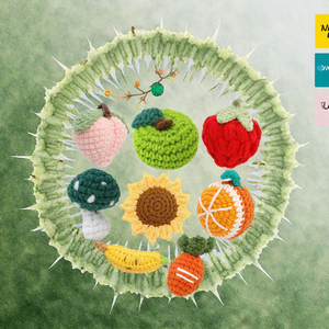 Đồ chơi móc len thủ công 33 mẫu hoa hướng dương móc khóa móc treo túi thú nhồi bông chất liệu polyester cotton PP mềm mại unisex dùng cho tiệc tùng - Product Image 3