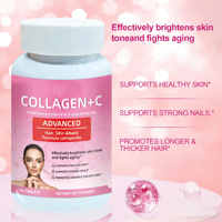 Comprimés de beauté anti-âge au collagène et à la vitamine C, très demandés, pour adultes : éclaircissement de la peau, ongles forts, cheveux épais, soutien immunitaire