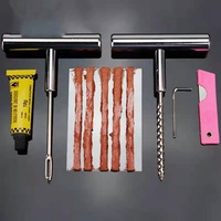 Ensemble d'outils de réparation de pneus tubeless ensemble d'outils de réparation pneu de moto électrique réparation rapide de pneus bande de caoutchouc clou en caoutchouc bande chaude
