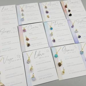 ホット販売ヒーリングクリスタル誕生石ネックレス12星座天然石チェーンネックレス女性用 - Product Image 4