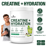 Aeglewell Créatine Monohydrate Électrolytes Poudre d'Hydratation 300g Saveur Citron Menthe Vodka Sans Alcool Force Puissance Performance