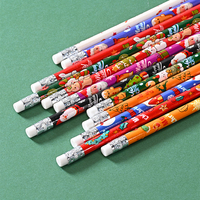 Kerststudent Standaard Potloden Set Met Hb Potlood Gum School Accessoires Voor Studenten En Prijzen