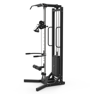 Station de musculation multifonctionnelle intégrée pour usage domestique, avec appareil de tirage vertical et de pectoral fly - Product Image 1