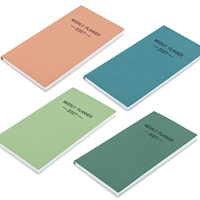 Agenda hebdomadaire A6 2027, papier blanc 70 g/m², 64 feuilles, 128 pages, carnet avec couverture en PU pour la planification des notes et l'organisation du calendrier