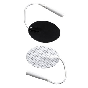 Parche de electrodo <span class=keywords><strong>Tens</strong></span> autoadhesivo no tejido, CE ISO, venta al por mayor, ovalado, 45x30mm, con cables de plomo Pin de 2,0mm para masajeador de unidad <span class=keywords><strong>TENS</strong></span>/EMS - Product Image 1