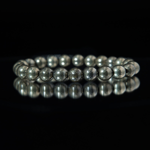 8mm Natural Polished Gemstones Jewelry Pyrite Healing <strong>Bracelet</strong> Semi-Precious Stretch <strong>Fashion</strong> <strong>Beaded</strong> <strong>Bracelets</strong> Unisex - Product Image 3