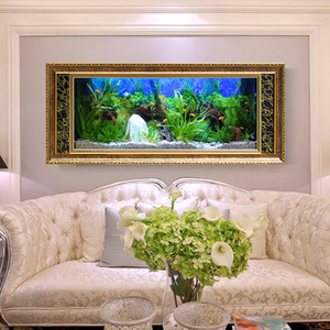 Aanpasbaar Aan De Muur Gemonteerde Glazen Goudvissentank Compleet Ecosysteem Aquarium Met Aangepaste Specificaties - Product Image 5