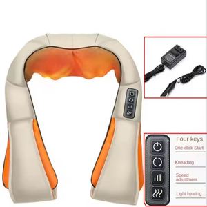TAHATH Infrared Red <b>Light</b> Heat Neck Shoulder Massager <b>Plug</b>-<b>In</b> Shiatsu Deep Tissue Kneading Massager 3 Speed for Home Office Use - Product Image 5