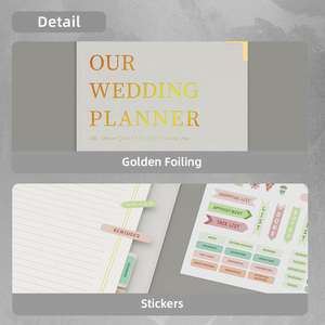 Libro di pianificatore di nozze con raccoglitore a foglia larga 2027 2026 personalizzato di lusso - Product Image 3