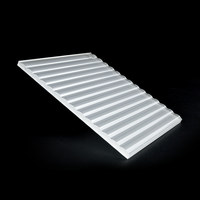 Panneau acrylique PMMA texturé anti-rayures personnalisé, feuille acrylique à motif rayé côtelé pour la décoration d'hôtels modernes