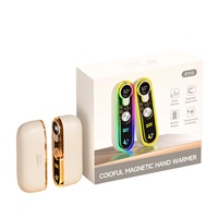 Chauffe-mains rechargeable double chaleur 5000 mAh avec affichage LCD et lumière LED, sortie USB-C