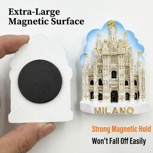 Imán de Refrigerador Personalizado de Resina 3D con Diseño de la Catedral del <span class=keywords><strong>Duomo</strong></span> de Milán, <span class=keywords><strong>Italia</strong></span>, Recuerdo Turístico Gótico, Regalo, Venta al Por Mayor, OEM - Product Image 5