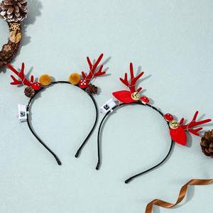 LED <strong>Christmas</strong> Antler Headbands Light up Reindeer Hairbands Jingle Bells Hairhoop Pine Cone Halloween <strong>Christmas</strong> Party <strong>Decorations</strong> - Product Image 6
