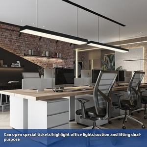 Lámpara de techo cuadrada de tira de luz LED minimalista moderna súper brillante para tienda comercial alambre colgante decoración de oficina de aluminio - Product Image 6