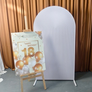 Fondo de PVC Personalizable KAVI en Tono Azul Pastel con Diseño Moderno y Sencillo para Bodas, Fiestas de Cumpleaños y Uso en Exteriores - Product Image 3