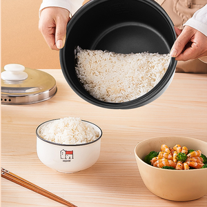 Cuiseur à riz électrique floral 1,8-2L, blanc, en fer blanc et argenté, avec pot antiadhésif floral et cuiseur vapeur, cuisson rapide du riz et maintien au chaud, OEM - Product Image 4