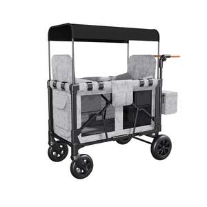 Wagon pliable en silicone à quatre roues et cheveux raides personnalisable en usine artefact indispensable pour <span class=keywords><strong>jumeaux</strong></span> camp de bébé assis et allongé montagne - Product Image 2