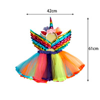 Ensemble Robe et Bandeau Licorne pour Filles, Tutu Pailleté Princesse pour Fêtes de Remise des Diplômes, Thème Licorne Magique