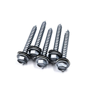 Tornillo Autoperforante <span class=keywords><strong>de</strong></span> Acero <span class=keywords><strong>de</strong></span> Alta Resistencia con Recubrimiento <span class=keywords><strong>de</strong></span> Zinc, Cabeza Hexagonal, Autoperforante, para Techos, con Arandela, Compuesto Bimetálico - Product Image 5