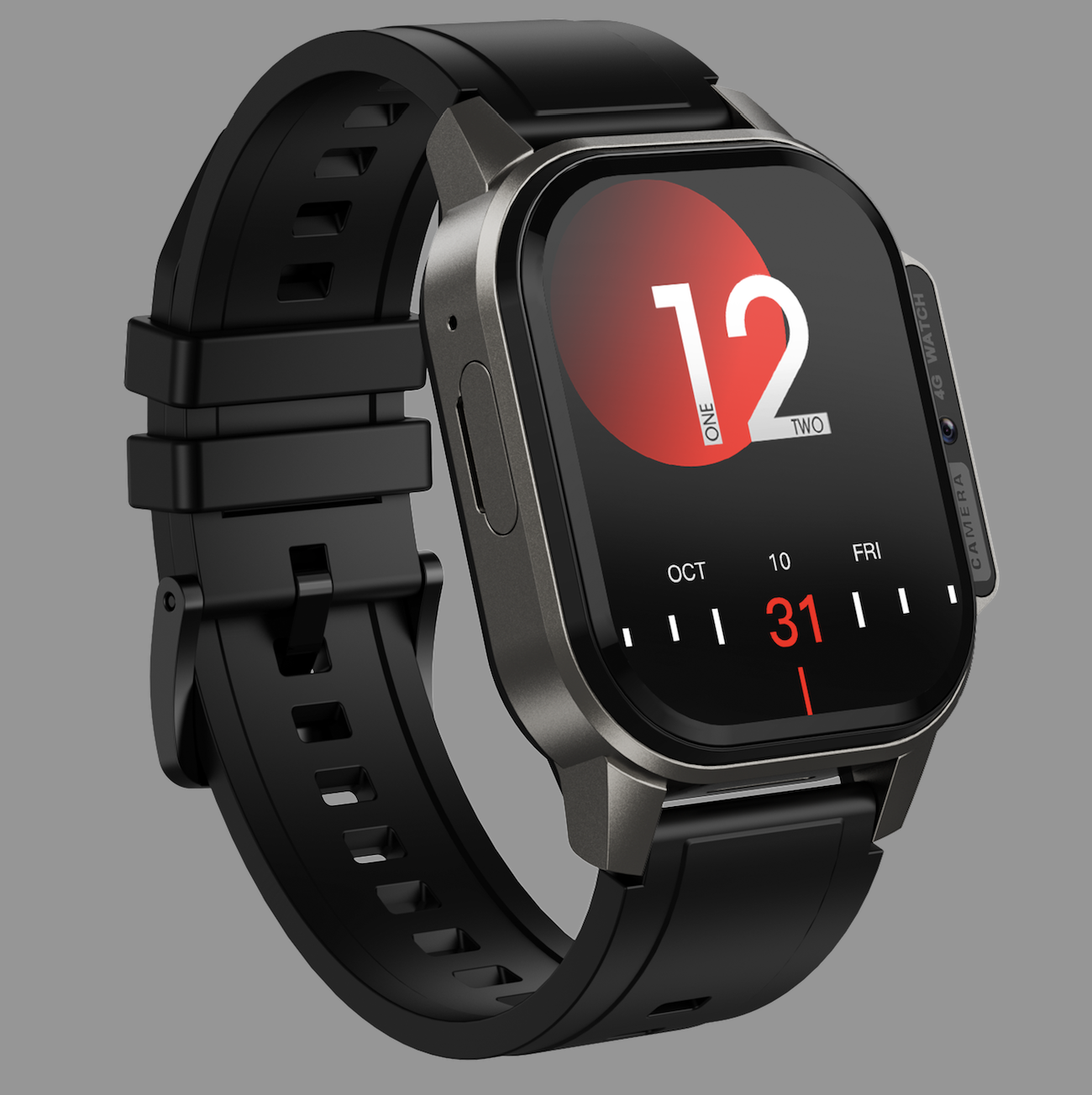 Noir avec bracelet en silicone