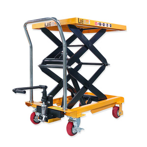 Entrepôt 300kg <span class=keywords><strong>Table</strong></span> élévatrice manuelle à ciseaux Mécanisme de levage <span class=keywords><strong>Table</strong></span> élévatrice à ciseaux fixe Chariot hydraulique - Product Image 4